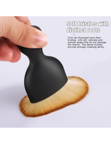 Cepillo de Limpieza para Auto LKAHG Rosa, Diseño Curvado Cepillo de Limpieza para Auto LKAHG Rosa, Diseño Curvado