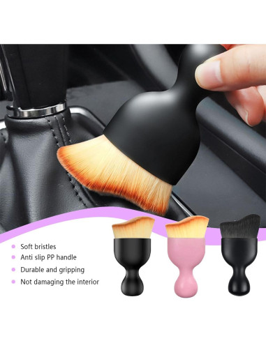 Cepillo de Limpieza para Auto LKAHG Rosa, Diseño Curvado