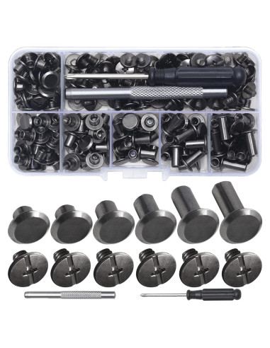 110 Sets Tornillos Chicago Yoranyo para Artesanías de Cuero