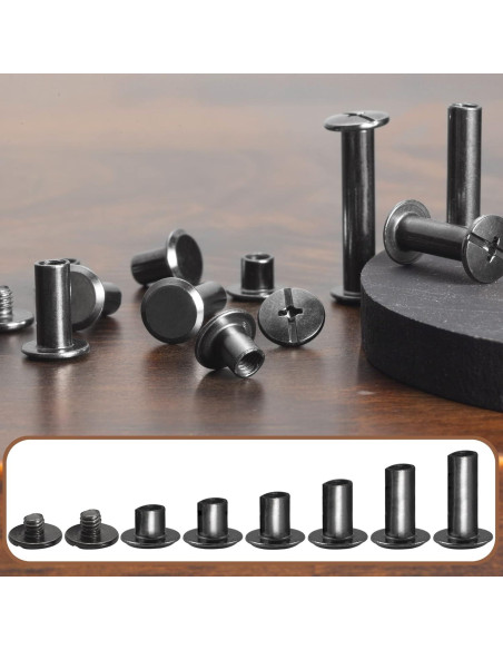 110 Sets Tornillos Chicago Yoranyo para Artesanías de Cuero