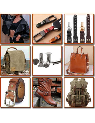 110 Sets Tornillos Chicago Yoranyo para Artesanías de Cuero