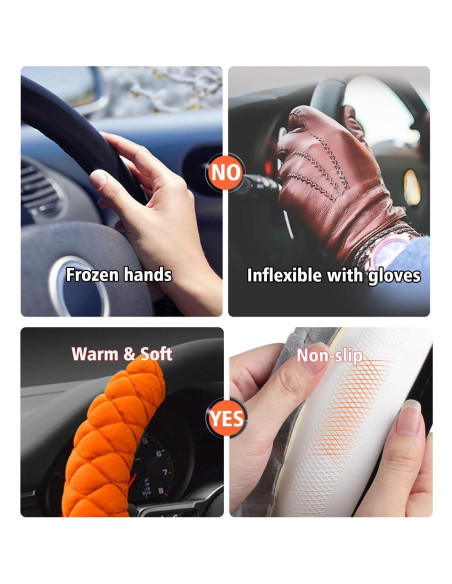 Funda de Volante Universal Cxtiy de Piel Esponjosa 38cm