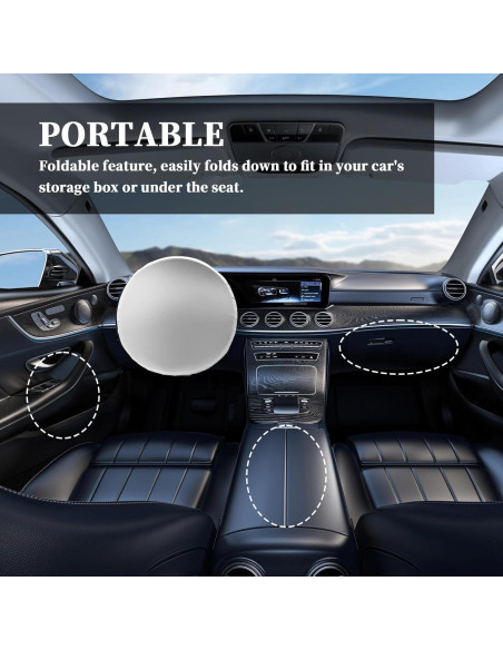 Cubierta de Volante de Coche Figpade 42 cm Titanio Plateado