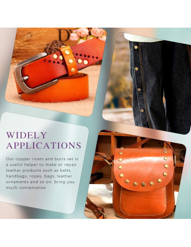 Kit de Remaches y Arandelas de Cobre 38 Piezas Swpeet