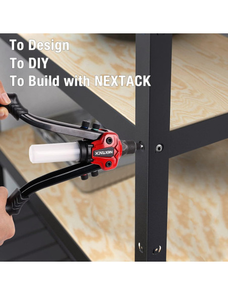 Pistola de Remaches NEXTACK NT300 con 350 Remaches 1/4"