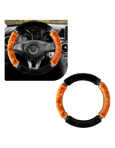 Cubierta de Volante Fluffy DXNQ 38 cm Naranja con Brillo