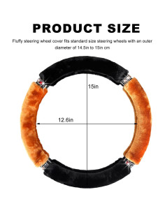 Cubierta de Volante Fluffy DXNQ 38 cm Naranja con Brillo 2