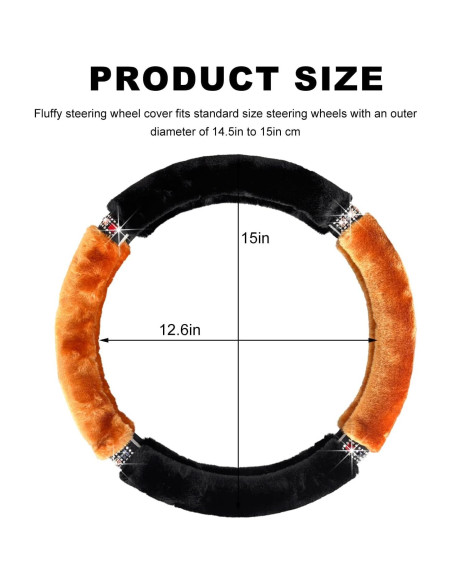 Cubierta de Volante Fluffy DXNQ 38 cm Naranja con Brillo