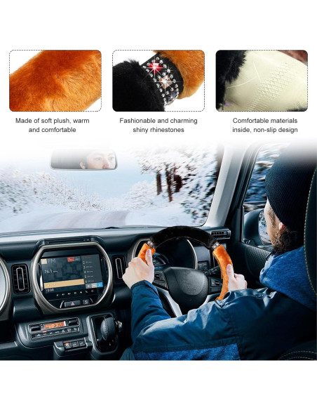 Cubierta de Volante Fluffy DXNQ 38 cm Naranja con Brillo