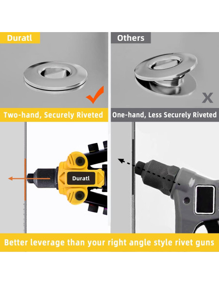 Pistola de Remaches Duratl DT800 con 200 Remaches y 5 Boquillas