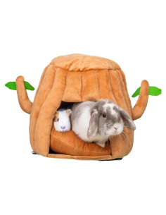 Casa de Tocón Hopp'd 2-en-1 Grande para Conejos y Cobayas