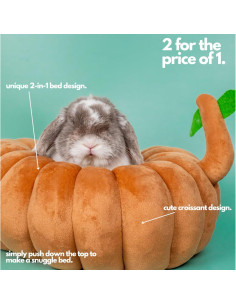 Casa de Tocón Hopp'd 2-en-1 Grande para Conejos y Cobayas 2