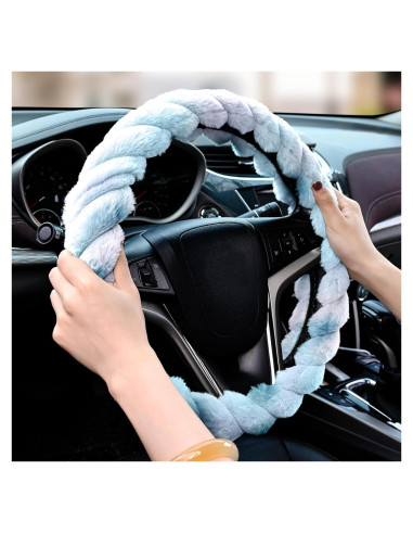 Cubierta de Volante Seeyoo de Peluche Antideslizante 36.83-38.1 cm