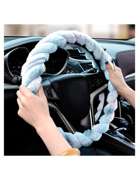 Cubierta de Volante Seeyoo de Peluche Antideslizante 36.83-38.1 cm