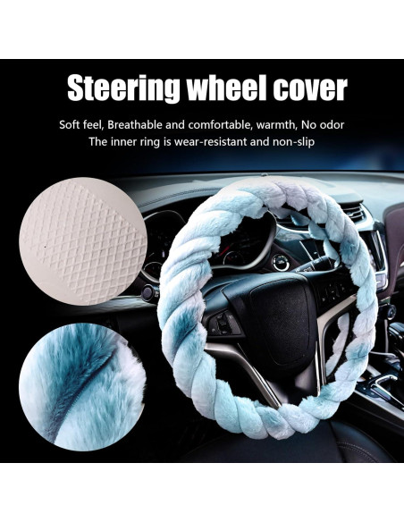 Cubierta de Volante Seeyoo de Peluche Antideslizante 36.83-38.1 cm