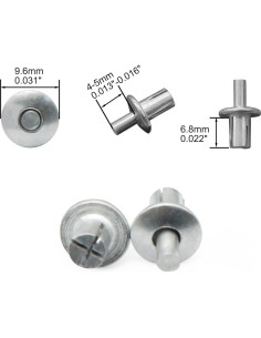 120 Remaches de Aluminio Knock-On 4.76mm y 6.35mm Baudelun 2