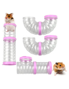 Juego de Tubos y Túneles para Hámster MUYG Rosa 6.35 cm