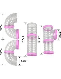 Juego de Tubos y Túneles para Hámster MUYG Rosa 6.35 cm 2