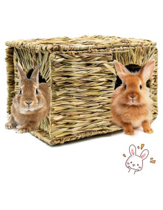 Casa de Hierba Extra Grande BWOGUE para Conejos 38x29x25cm