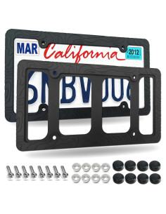 Marco de Placa de Licencia de Silicona FBJTDQ - Topografía 2 Pzas