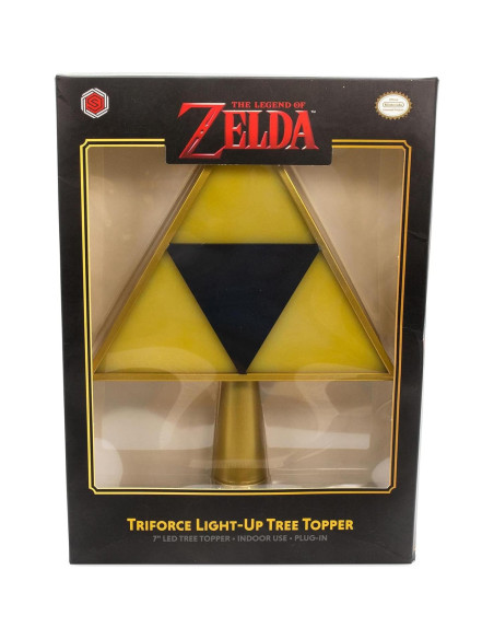 Adorno de Punta de Árbol La Leyenda de Zelda Triforce LED 17.78 cm