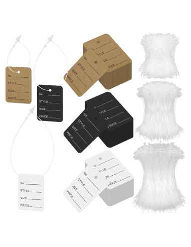 Kit 2100Pcs Etiquetas Colgantes Plástico Swpeet 3" 5" 7"