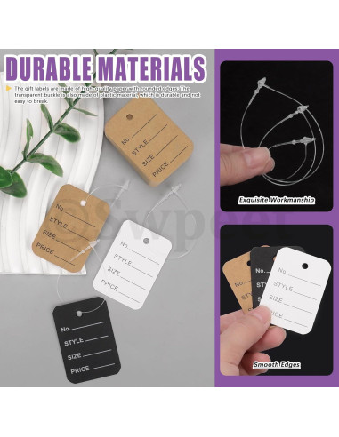 Kit 2100Pcs Etiquetas Colgantes Plástico Swpeet 3" 5" 7"