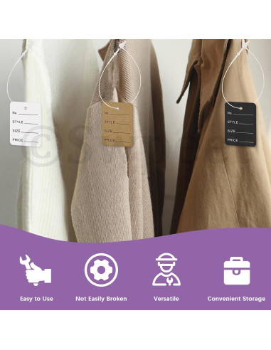 Kit 2100Pcs Etiquetas Colgantes Plástico Swpeet 3" 5" 7"