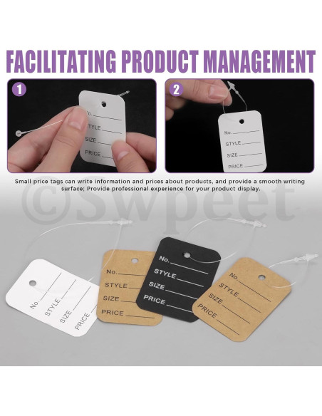 Kit 2100Pcs Etiquetas Colgantes Plástico Swpeet 3" 5" 7"