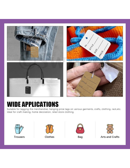 Kit 2100Pcs Etiquetas Colgantes Plástico Swpeet 3" 5" 7"