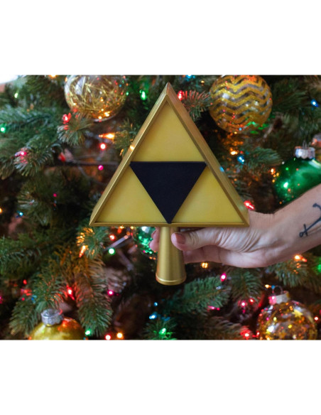 Adorno de Punta de Árbol La Leyenda de Zelda Triforce LED 17.78 cm