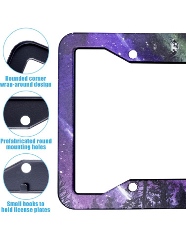 Marco de Placa de Licencia Gayruaicjz Fase Lunar 31.2x16 cm