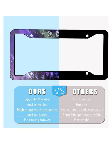 Marco de Placa de Licencia Gayruaicjz Fase Lunar 31.2x16 cm