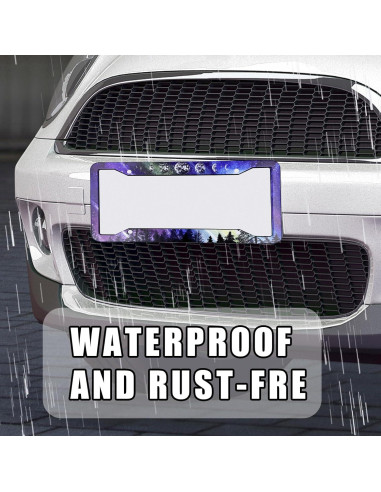 Marco de Placa de Licencia Gayruaicjz Fase Lunar 31.2x16 cm