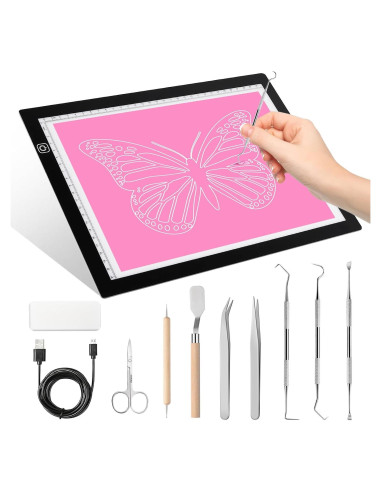 Almohadilla de Luz LED A4 Dorhui con Herramientas de Vinilo