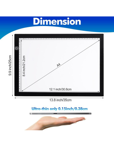 Almohadilla de Luz LED A4 Dorhui con Herramientas de Vinilo