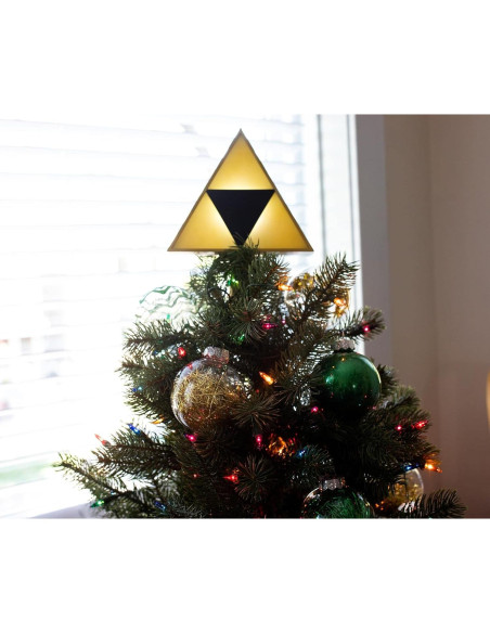 Adorno de Punta de Árbol La Leyenda de Zelda Triforce LED 17.78 cm