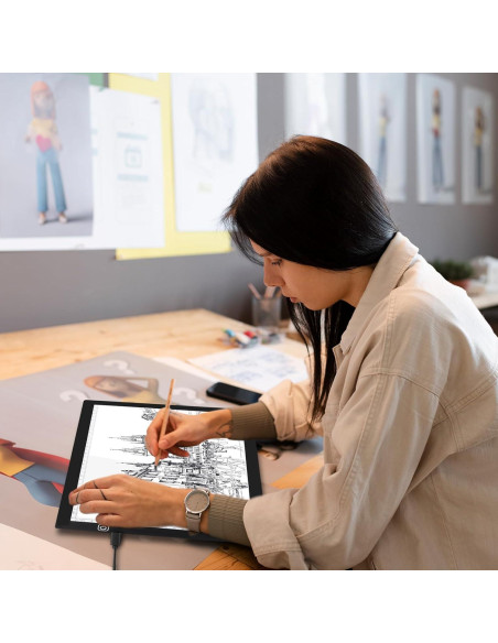 Almohadilla de Luz LED A4 Dorhui con Herramientas de Vinilo