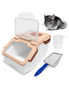Kit de Baño de Arena para Chinchillas Arfubye Rosa 35.4x23.1cm