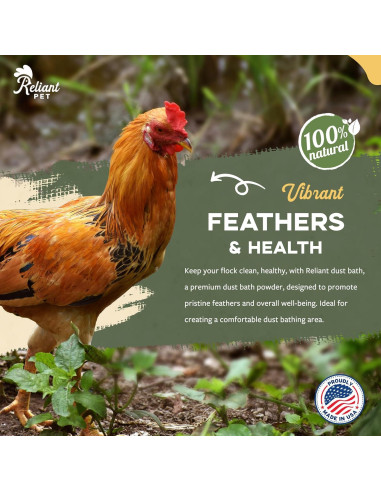 Baño de Polvo Natural para Pollos Reliant Pet 3.18 kg