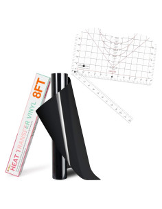 Vinilo HTV Negro 30.48cm x 2.44m HTVRONT para Camisetas