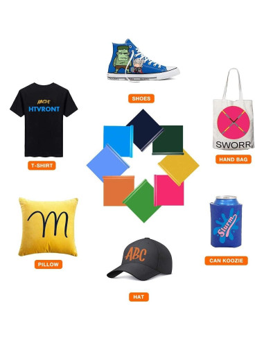 Vinilo HTV Negro 30.48cm x 2.44m HTVRONT para Camisetas