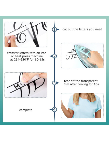 Pegatinas de Letras Planas Glenmal para Transferencia de Calor Pegatinas de Letras Planas Glenmal para Transferencia de Calor
