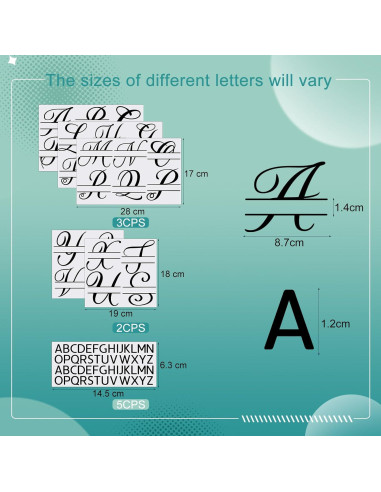 Pegatinas de Letras Planas Glenmal para Transferencia de Calor