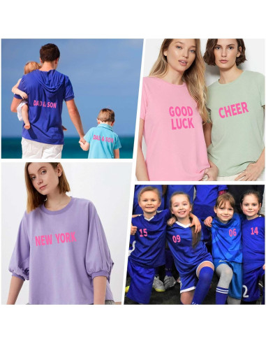 Juego de Letras y Números Termoadhesivos Metsyth 306 Pcs Rosa