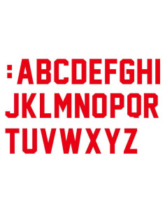 52 Letras Transferibles de Hierro Rojo Fanbay para Camisetas