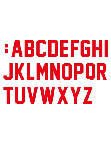 52 Letras Transferibles de Hierro Rojo Fanbay para Camisetas