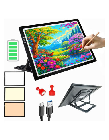 Tableta de Luz A3 YUZAMOOR Recargable Inalámbrica 12000 Lux