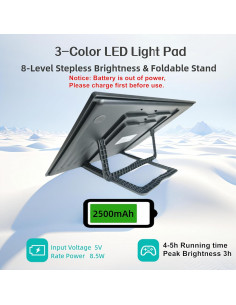 Tableta de Luz A3 YUZAMOOR Recargable Inalámbrica 12000 Lux 2