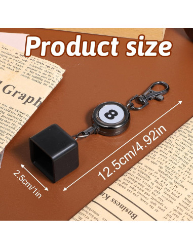 Soporte de Tiza de Billar Retráctil SynHHergyx 12-56cm Negro